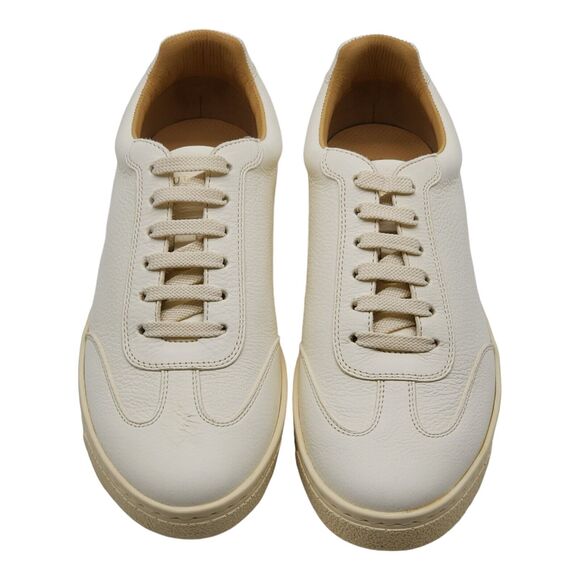 Brunello Cucinelli Deerskin Leather Low Top Sneakers Off White size 40 7US $995 - Picture 4 of 10